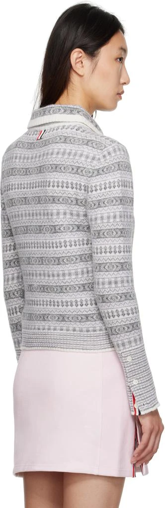 Thom Browne Gray Wool Flannel
Mohair Jacquard Sweater 3