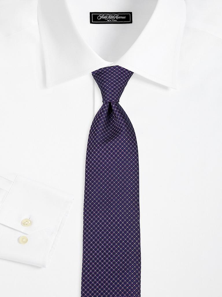 Canali Neat Geometric Silk Tie