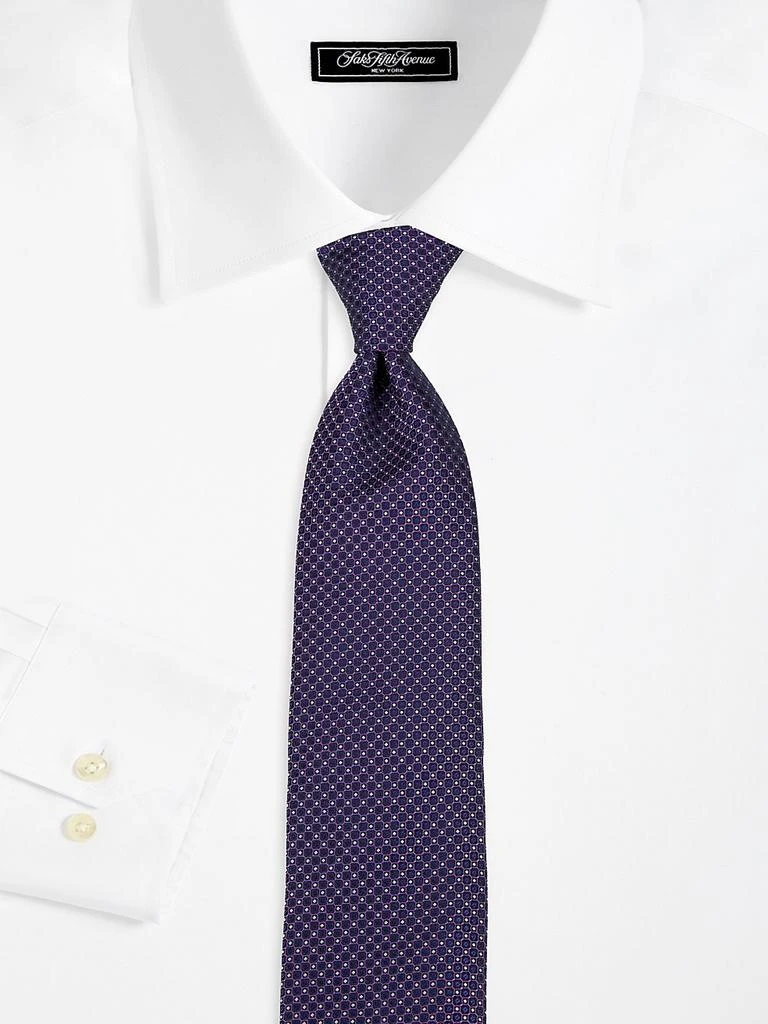 Canali Neat Geometric Silk Tie 2