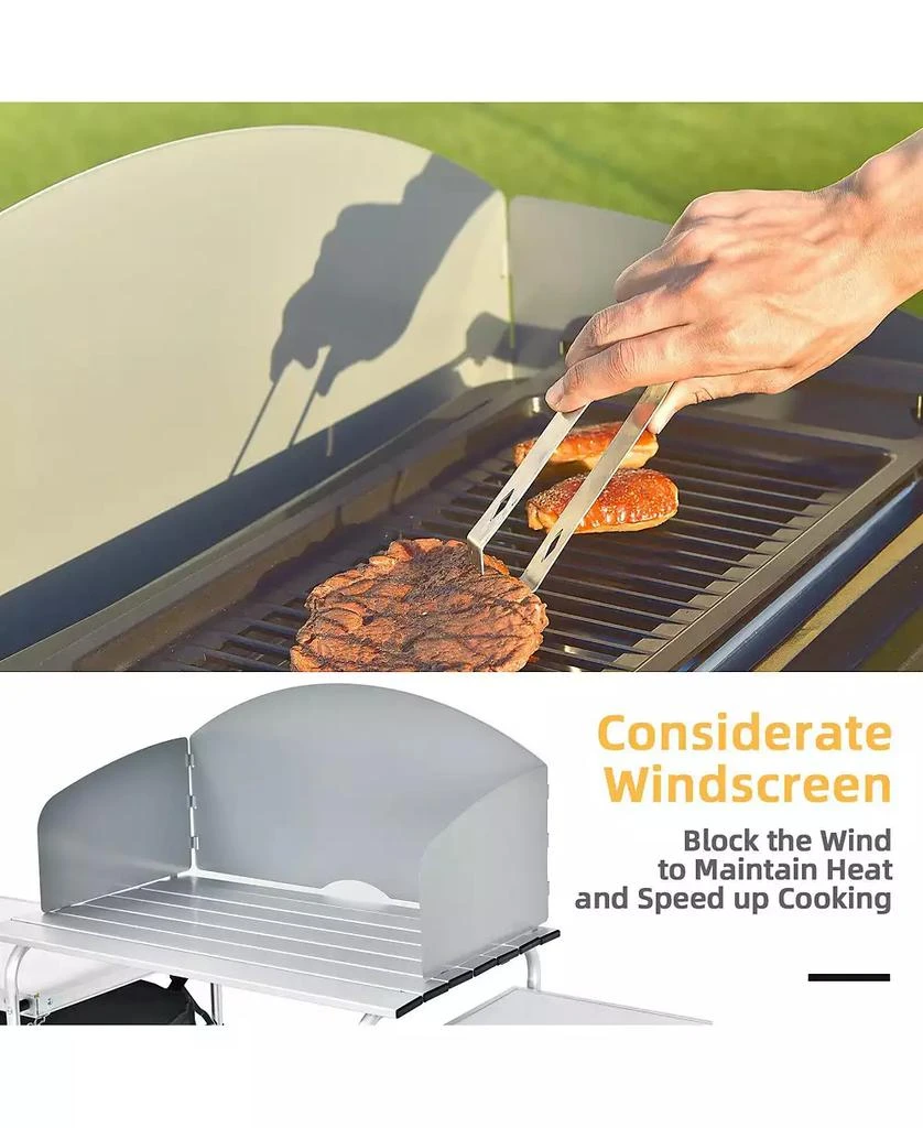 KUYOTQ Folding Camping Table with Storage Organizer 6