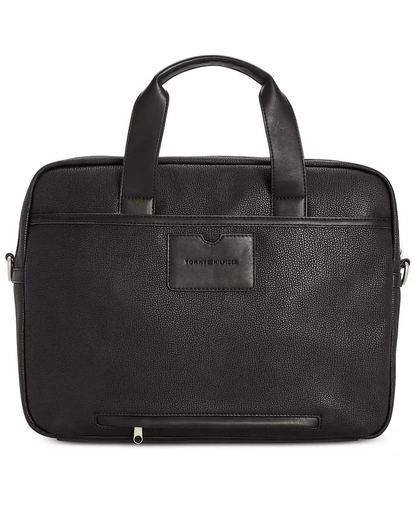 Tommy Hilfiger Men
s Pebble Faux-Leather Leo Briefcase 3