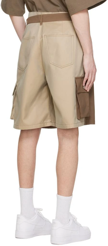 Feng Chen Wang Brown & Beige Bellows Pocket Shorts 3