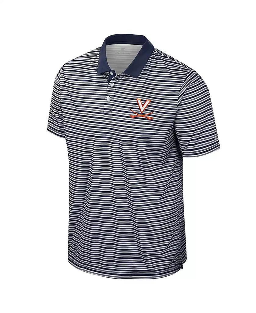 Colosseum Men's Navy Virginia Cavaliers Striped Polo Shirt