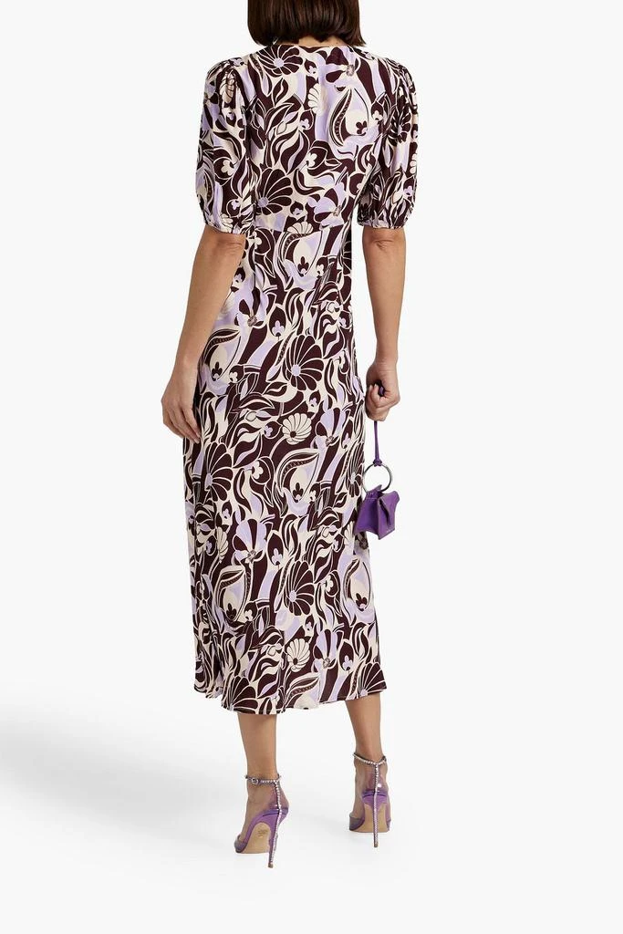 Rixo Poppy printed crepe midi dress 3