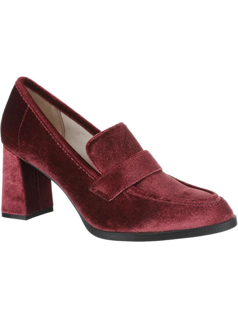 LifeStride Farrah Womens Textured Slip On Loafer Heels 1