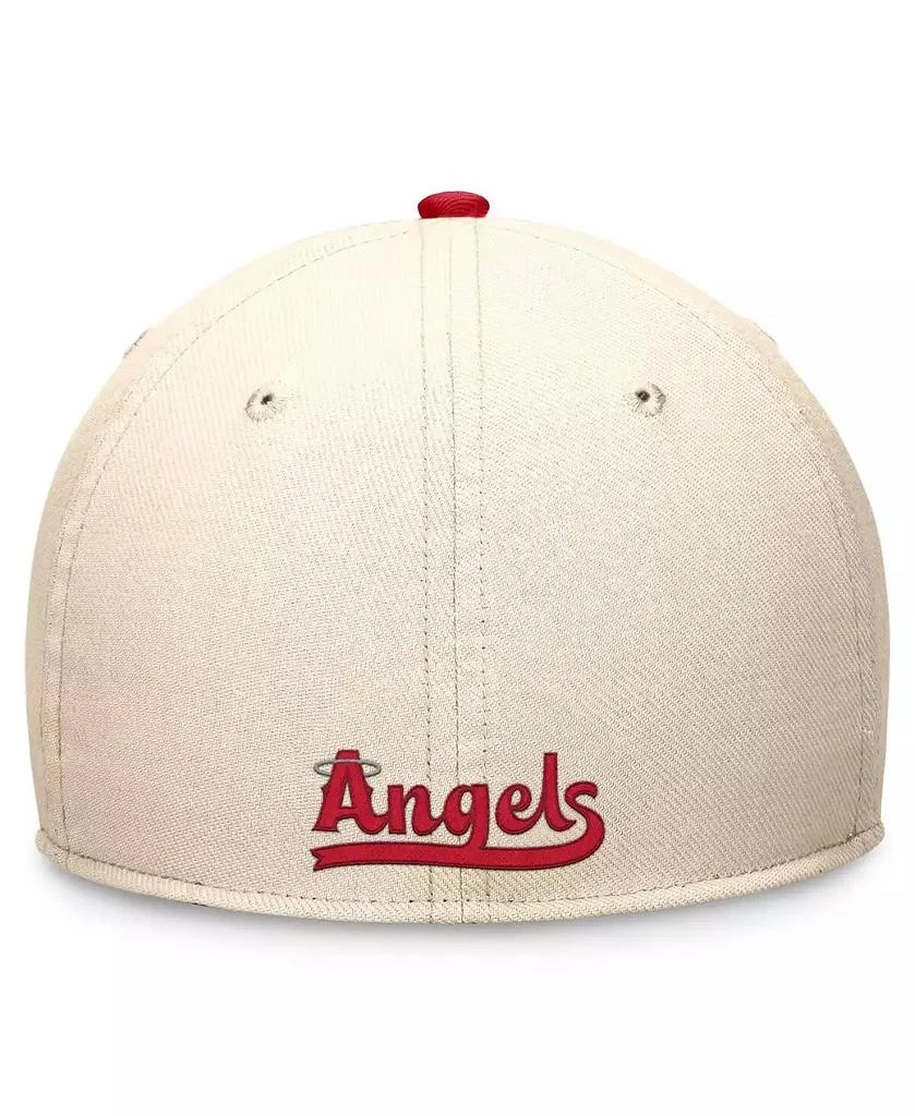 NIKE Men's Cream/Red Los Angeles Angels 2024 City Connect Swoosh Flex Hat 2