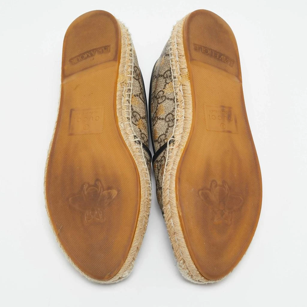 Gucci Gucci Beige/Brown GG Supreme Canvas Bee Espadrilles Flats Size 38 6