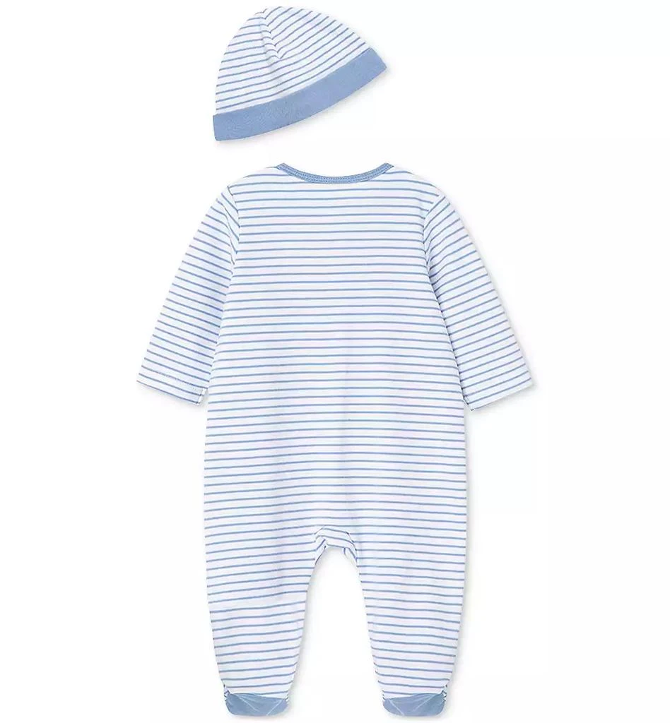 Little Me Baby Boys Elephant Coverall with Hat, 2 Piece Set 2