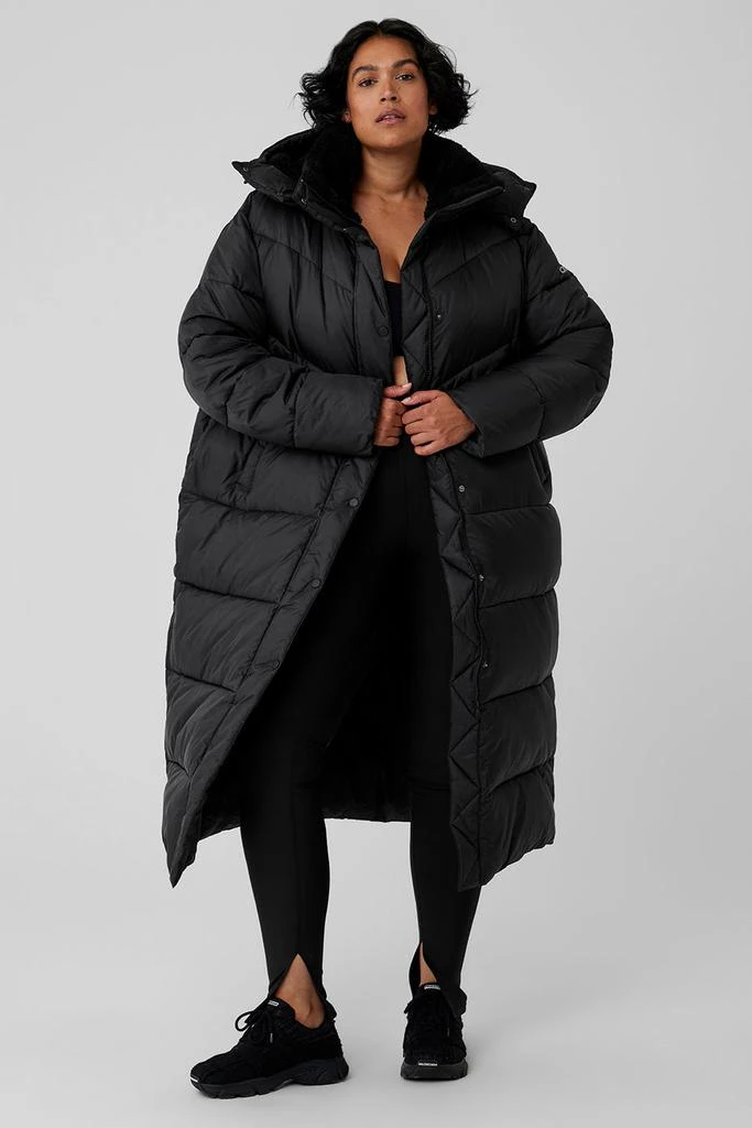Alo Gold Rush Puffer Trench - Black 7