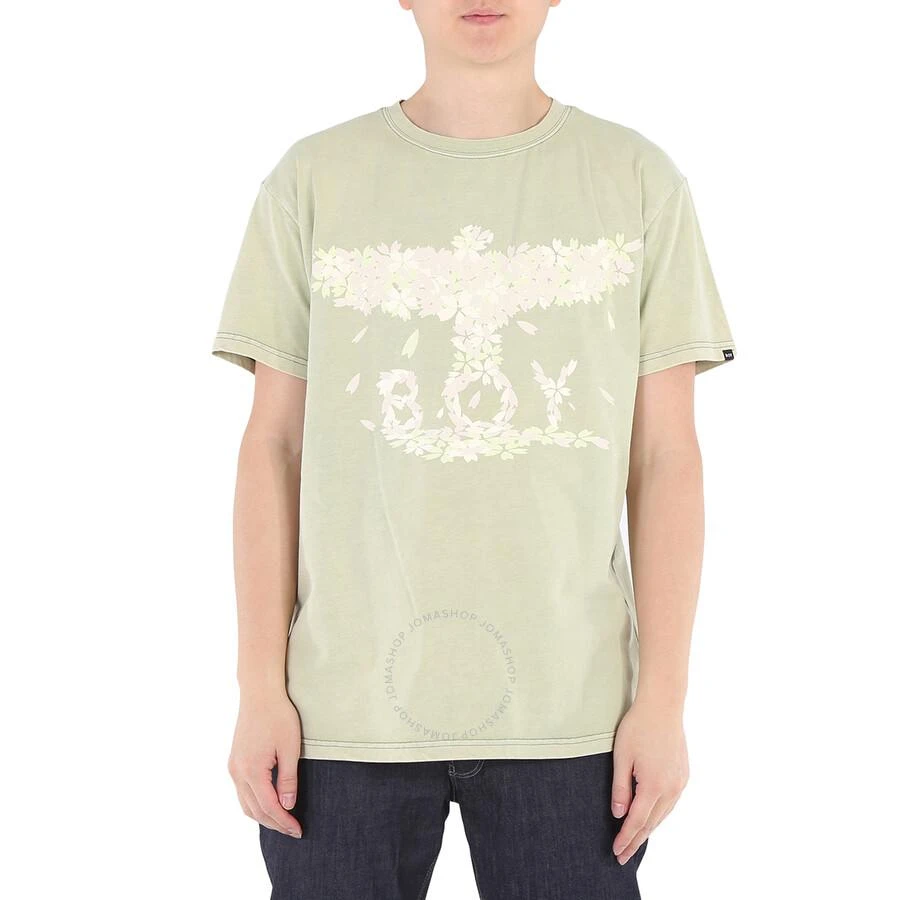 BOY LONDON Washed Green Boy Eagle Blossom Cotton T-shirt 1
