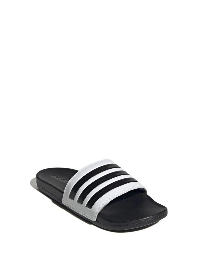 Adidas adidas Adilette comfort sliders in white and black 3