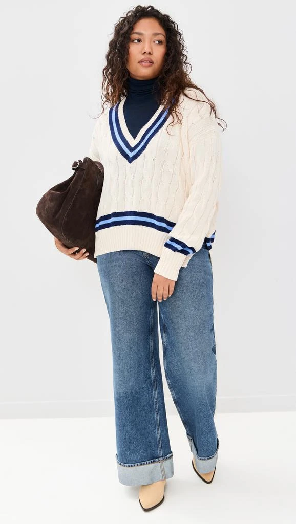 Ralph Lauren Cable Knit Cotton Cricket Sweater 10