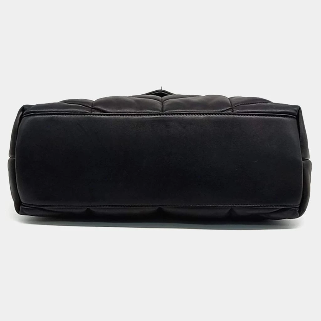 Yves Saint Laurent Saint Laurent Paris Black Leather Lulu Puffer Medium Shoulder Bag 3