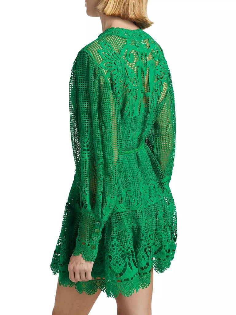 Farm Rio Tropical Flight Guipure Minidress 5
