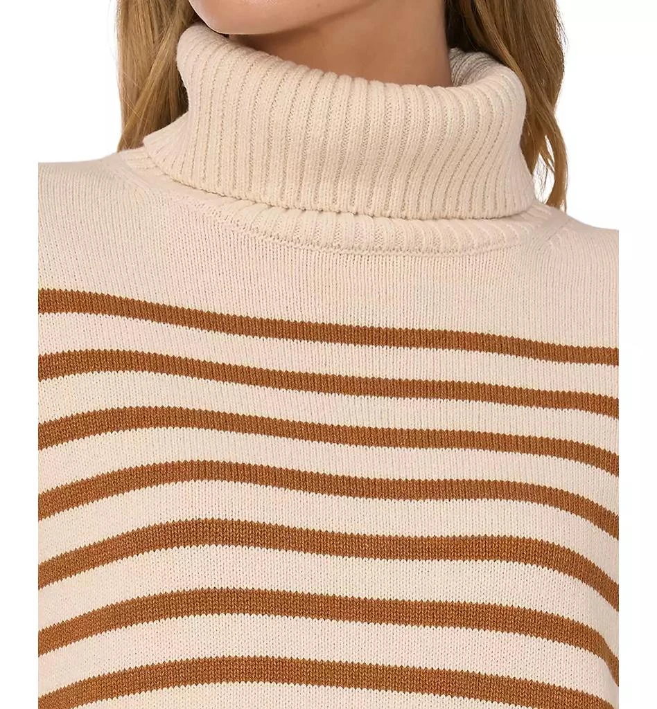 CeCe Women's Turtle Neck Stripe Sweater 3