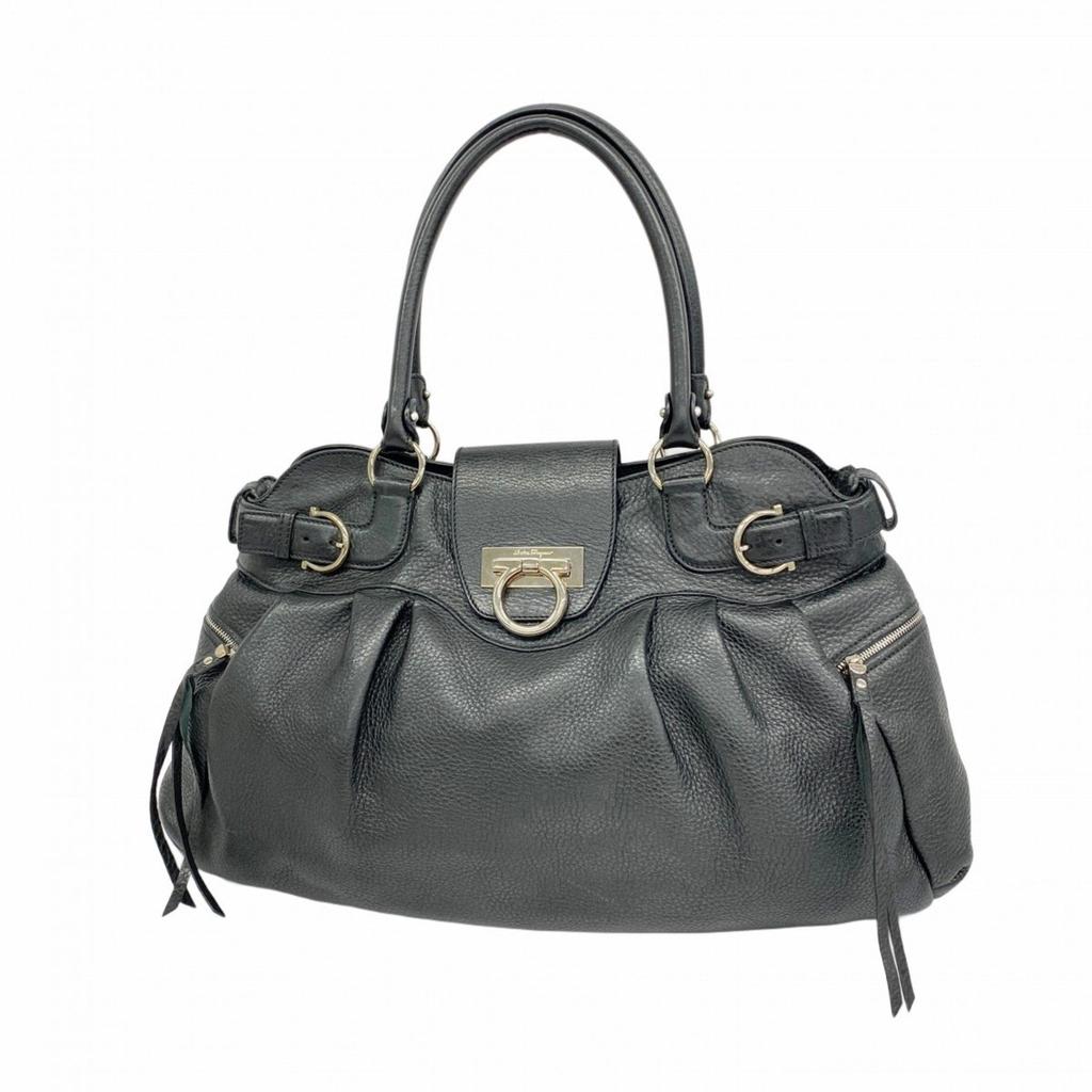 【関税&送料込】Salvatore Ferragamo Blue Denim Large Tt Sign Salvatore Ferragamo Blue Denim Large Tt Sign Shopping Bag