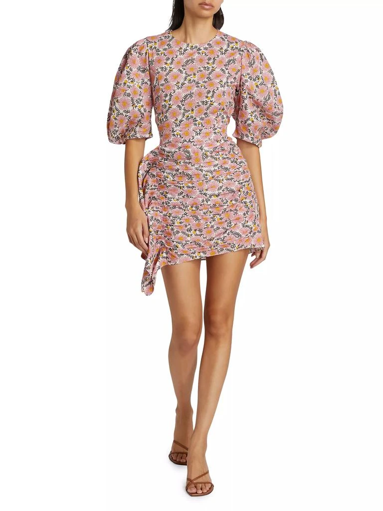 Rhode Pia Floral Cotton Balloon-Sleeve Minidress 2