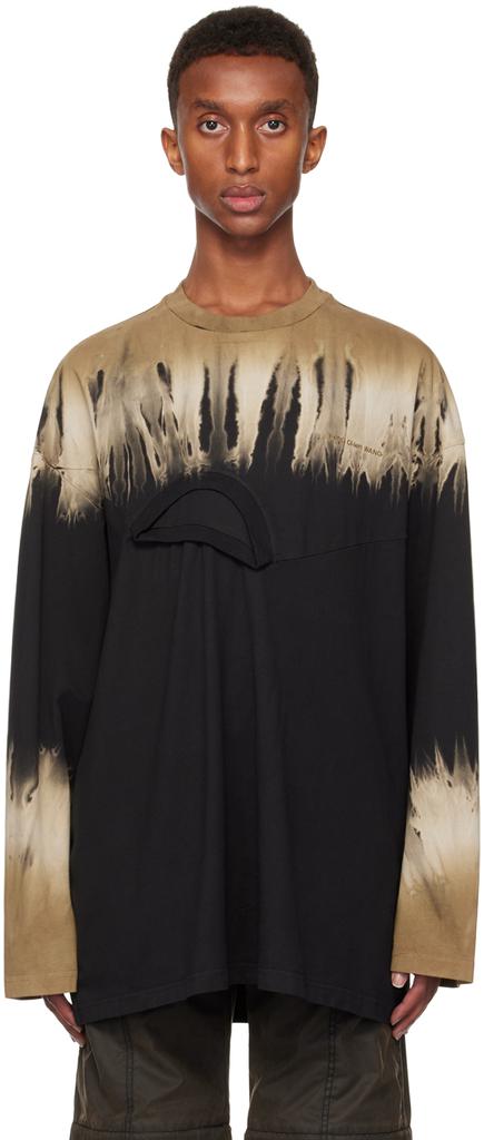 【関税込み】Feng Chen Wang ブラック Yu Zu Xie Patch Tシャツ Feng Chen Wang Black Yu Zu Xie Patch T-shirt - T-Shirts