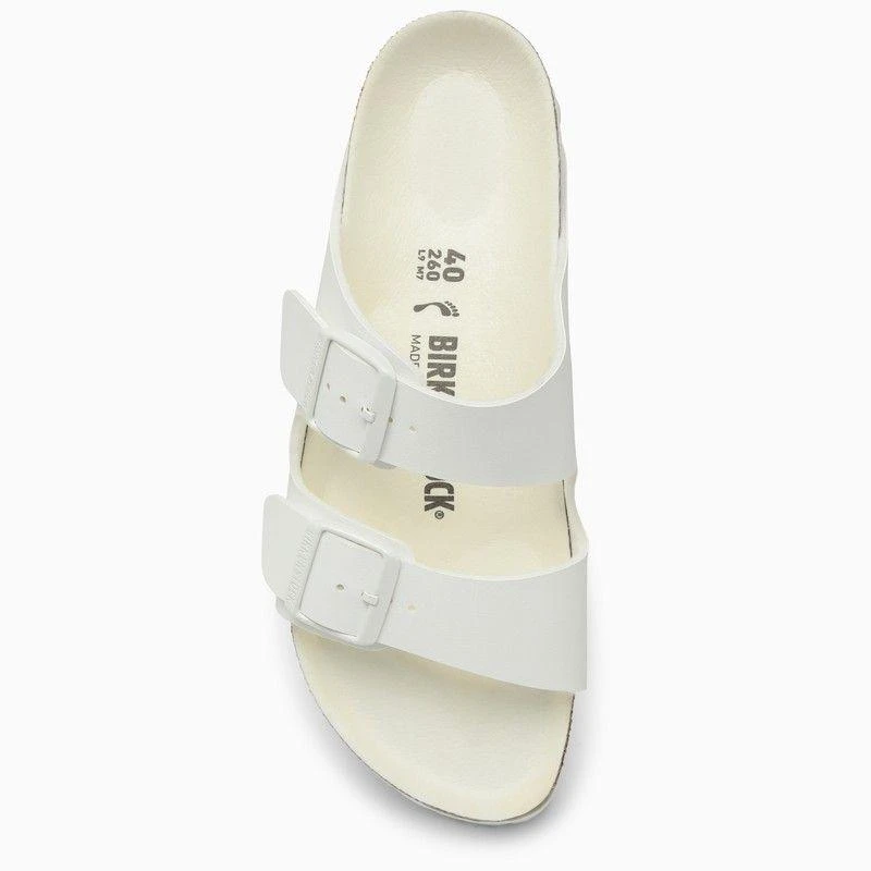 Birkenstock WHITE ARIZONA BIRKO-FLOR SLIDE 3