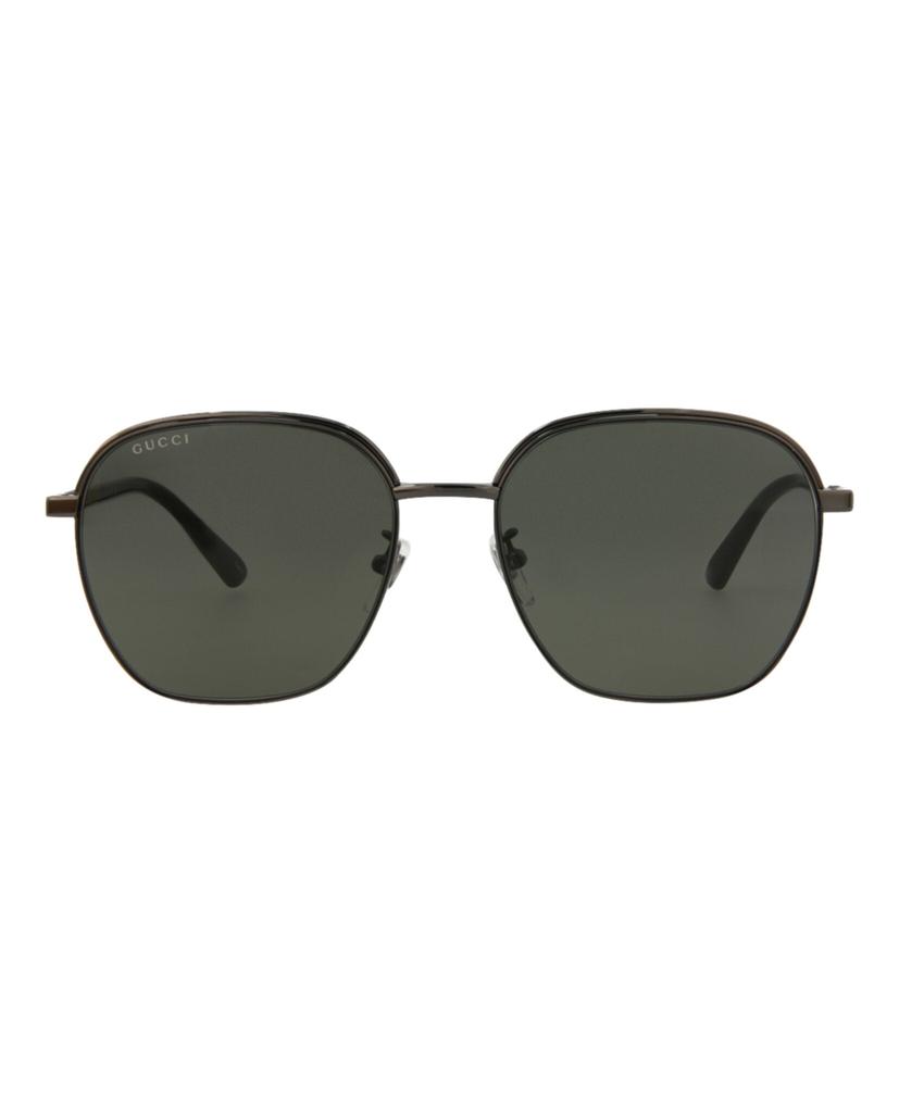 Gucci Square-Frame Metal Sunglasses