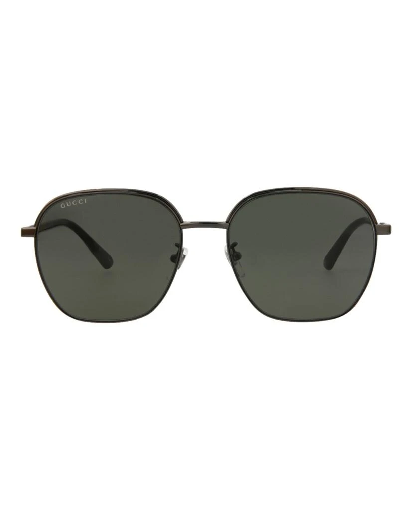 Gucci Square-Frame Metal Sunglasses 1