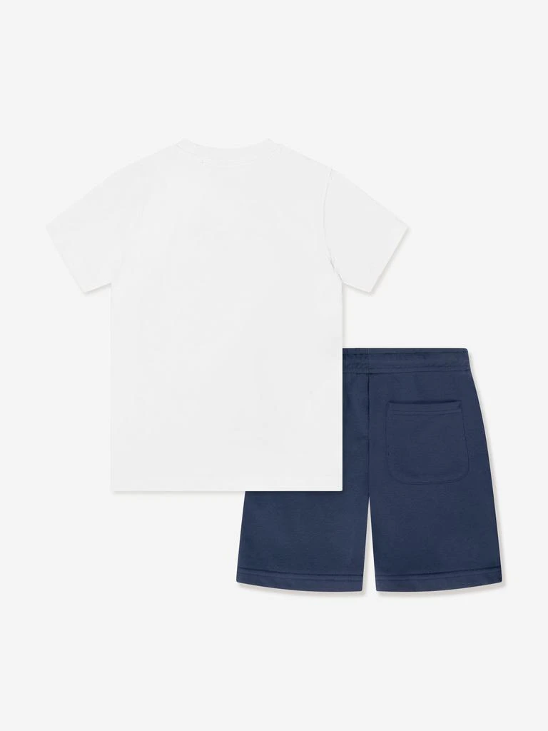 New Balance New Balance Boys Stacked Logo T-Shirt and Shorts Set in White 2