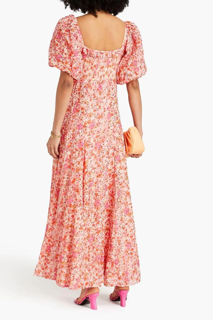 BYTIMO Sequin-embellished floral-print georgette maxi dress 3