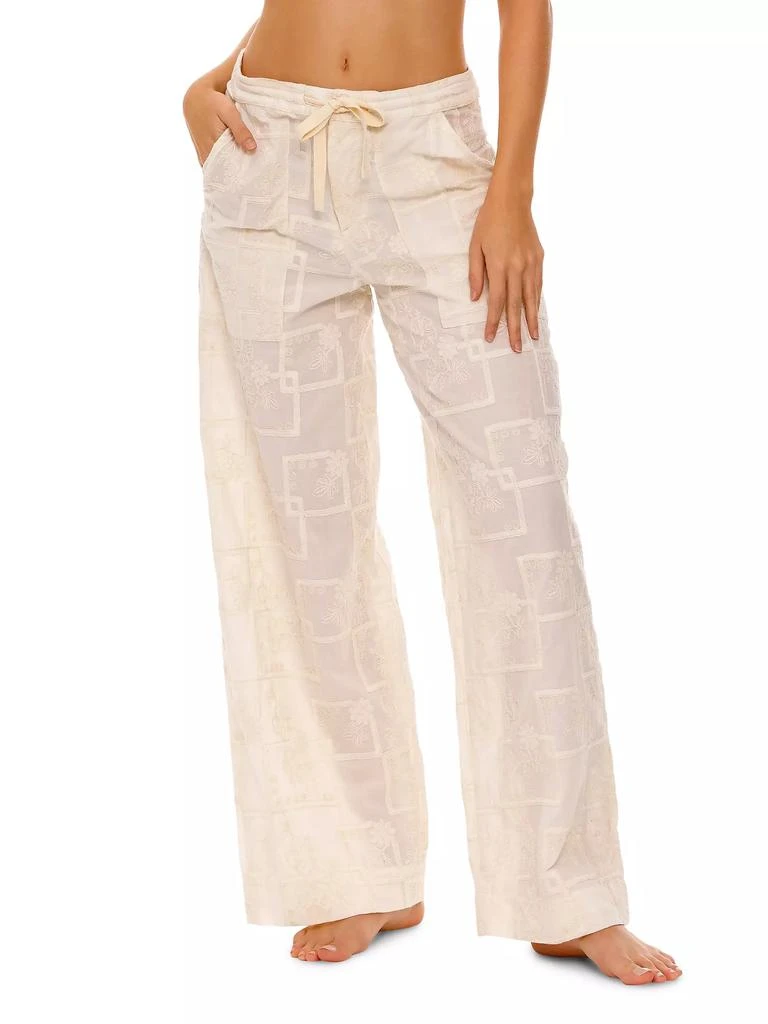 Agua Bendita Caroline Meraki Embroidered Cotton Drawstring Pants 4