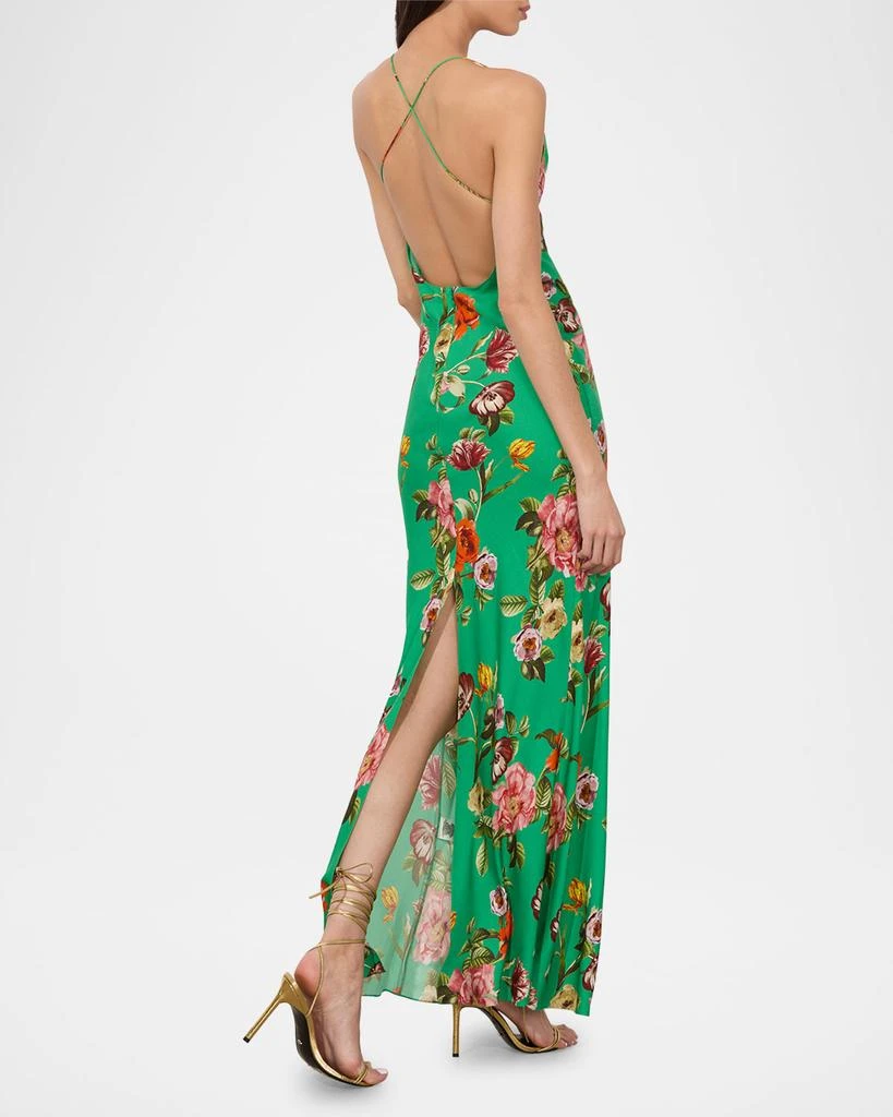 Alice + Olivia Hampton Floral Loma V-Neck Maxi Slip Dress 3