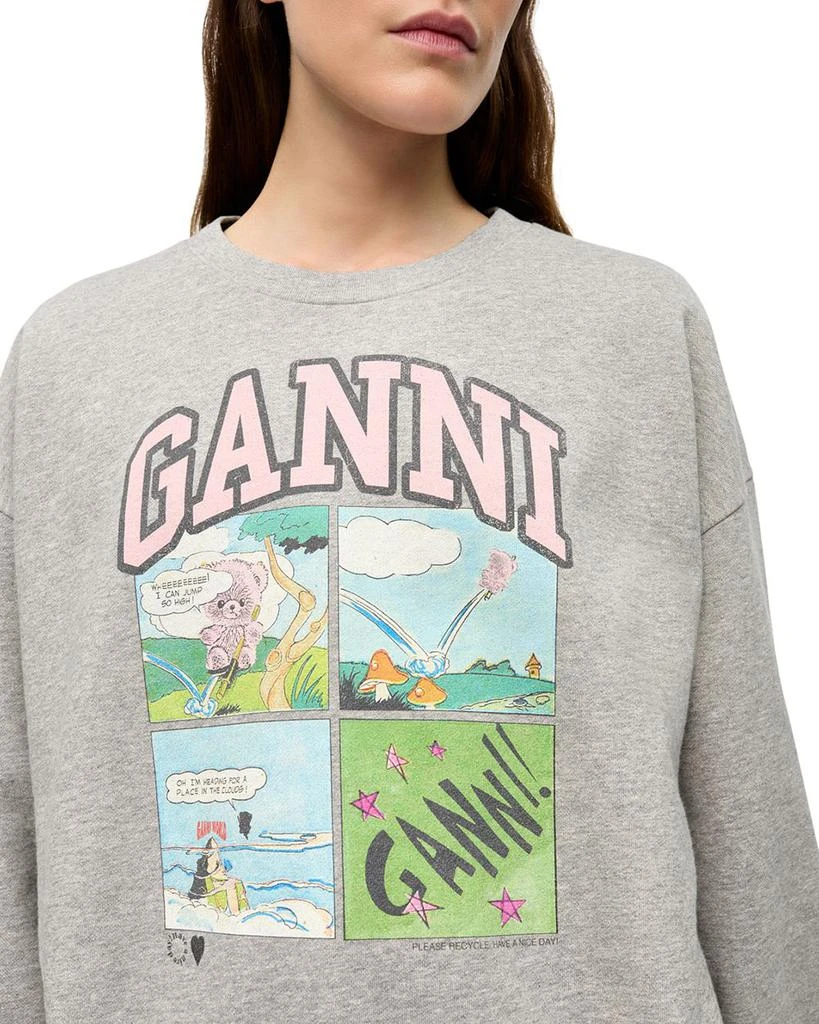 Ganni Isoli Logo Graphic Oversized Sweatshirt 4