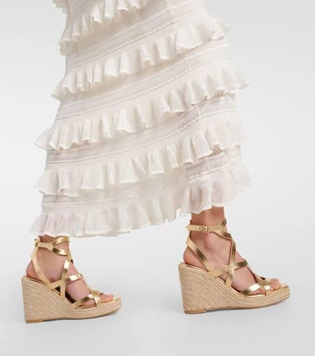 Zimmermann Bay metallic leather espadrille wedges 4