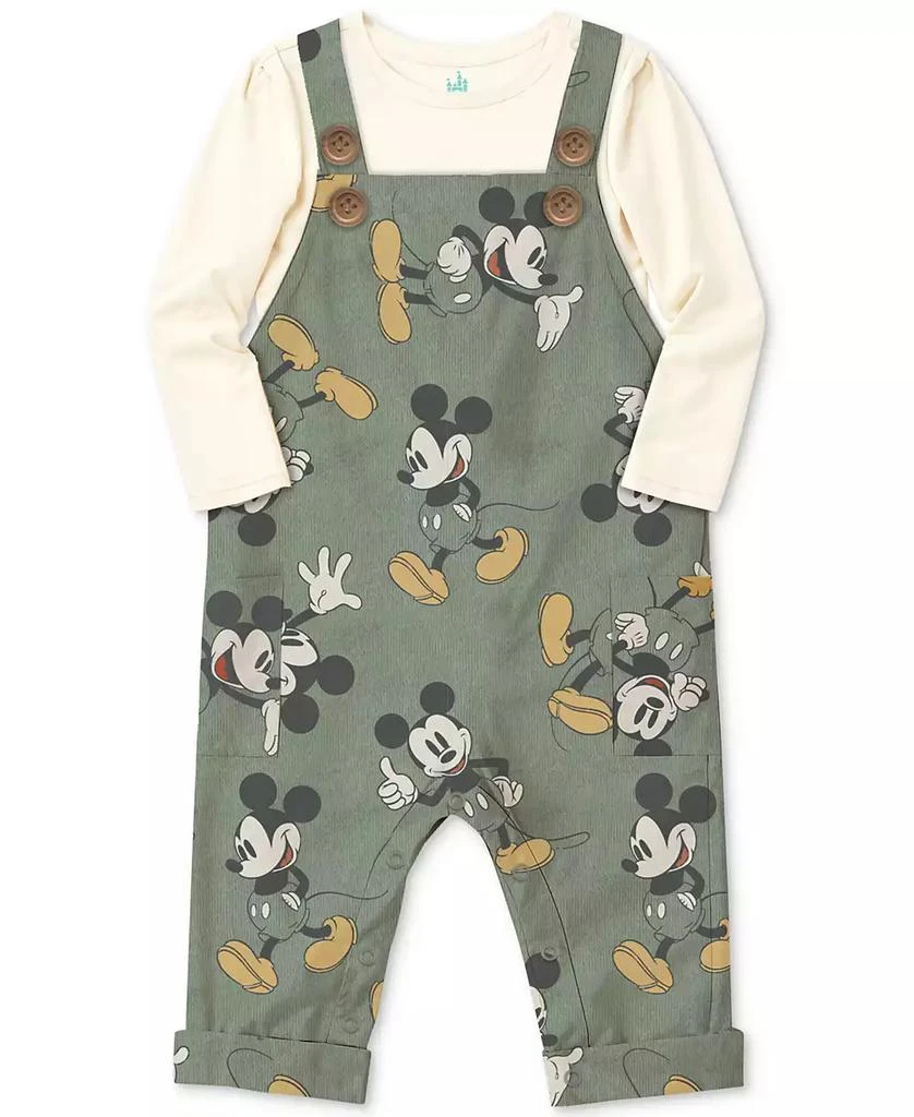 Disney Baby Boys Mickey Mouse Overalls 
Top, 2 Piece Set 1