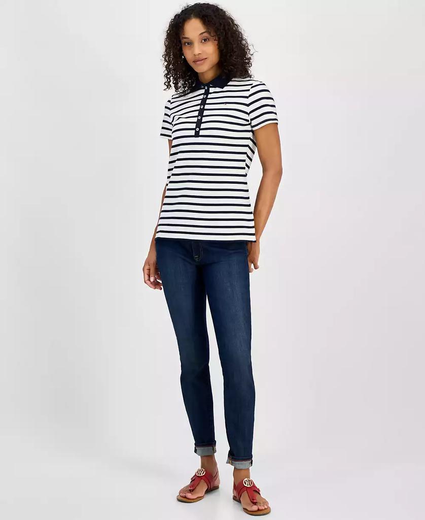 Tommy Hilfiger Women's Striped Short-Sleeve Polo Shirt
