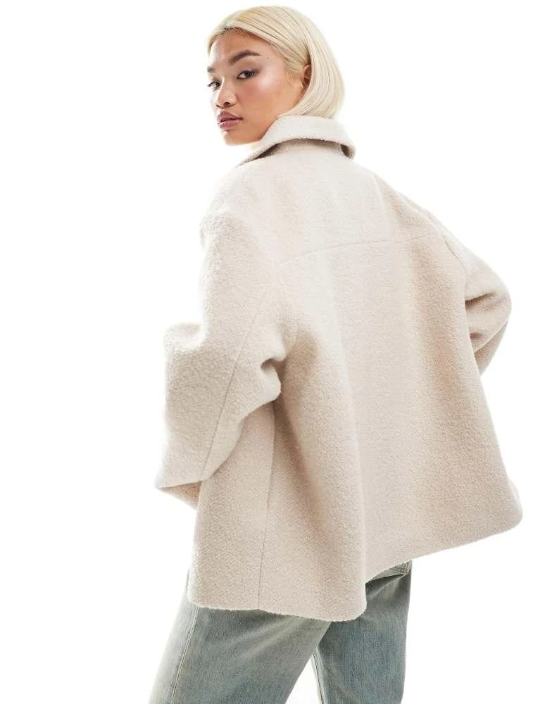 Monki Monki coat in light beige 4