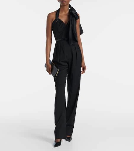 Max Mara Asymmetric virgin wool jumpsuit 2