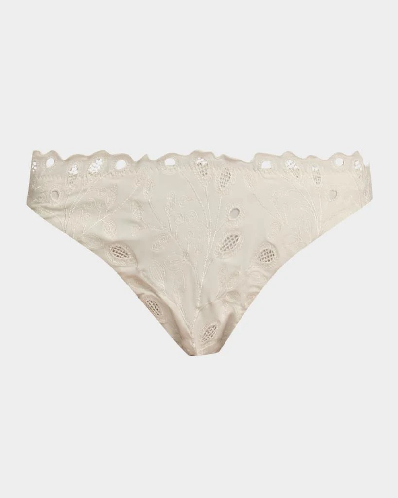 SIMKHAI Gina Embroidered Bikini Bottoms