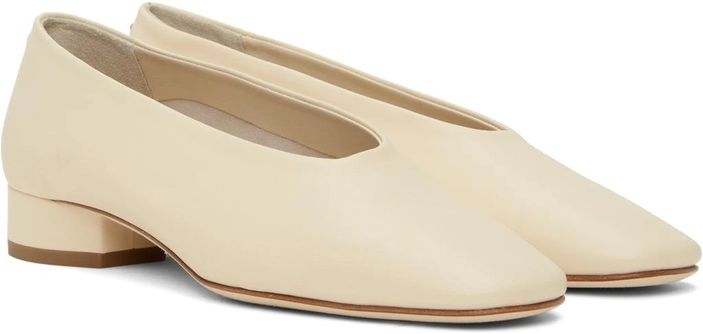 AEYDE Off-White Delia Leather Ballerina Flats 4