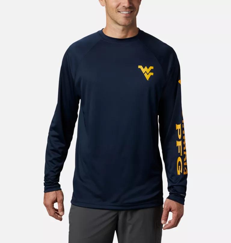 Columbia Columbia Men's Collegiate PFG Terminal Tackle  Long Sleeve Shirt - West Virginia-