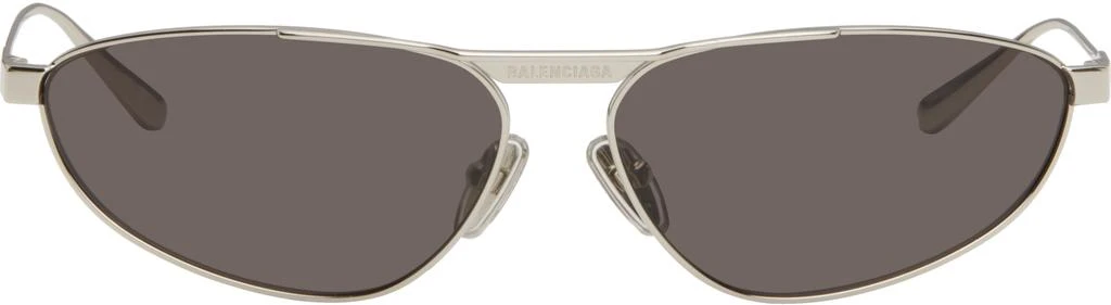 Balenciaga Silver Tag 3.0 Oval Metal Sunglasses 1
