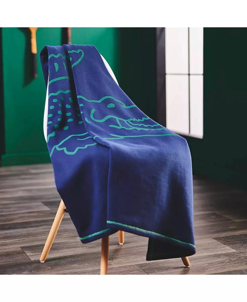 Lacoste Home Vintage-Like Croc Throw, 50" x 70" 1