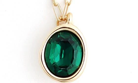 Panacea Crystal Oval Pendant Necklace 2