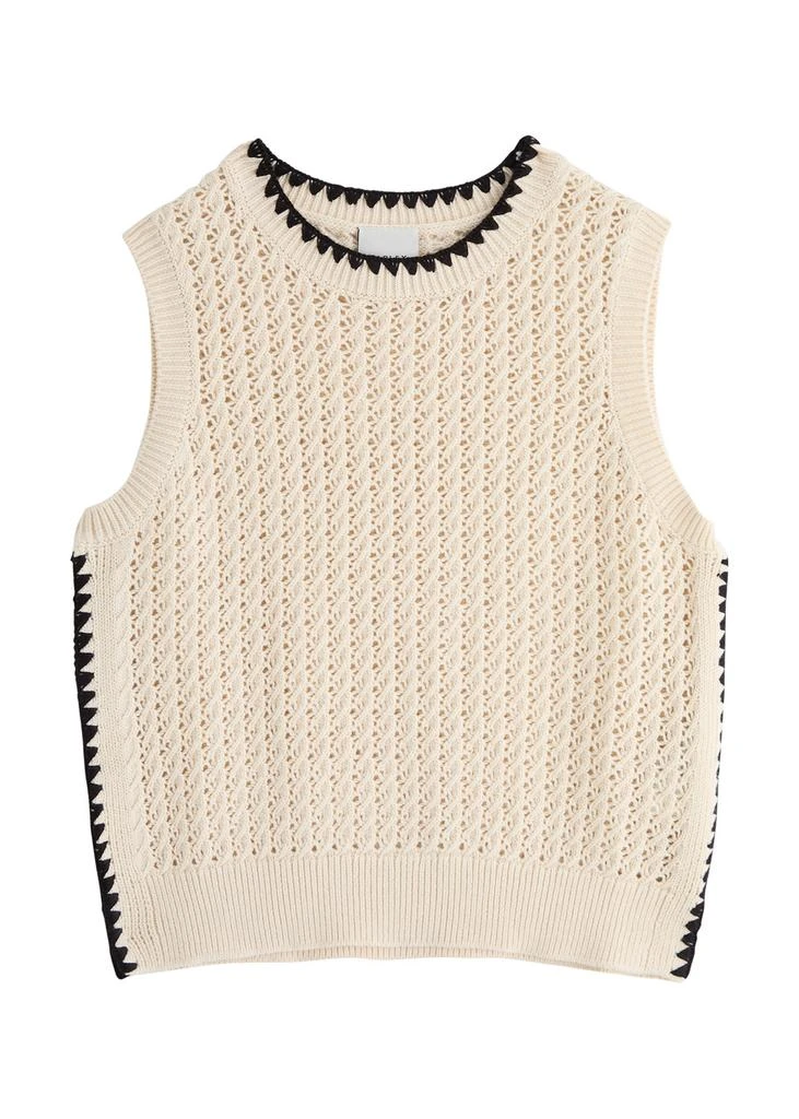 Varley Delaney open-knit cotton vest  1
