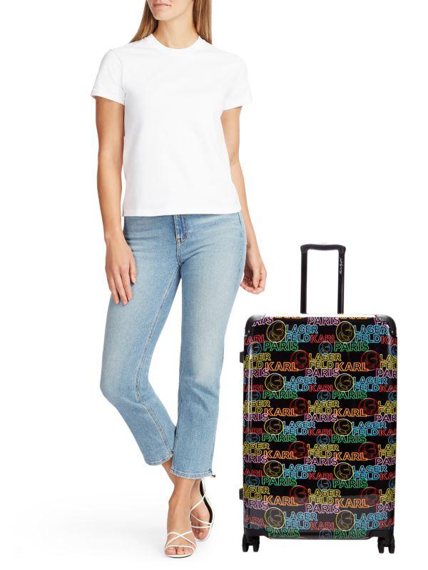 Karl Lagerfeld Paris 27 Inch Logo Spinner Suitcase