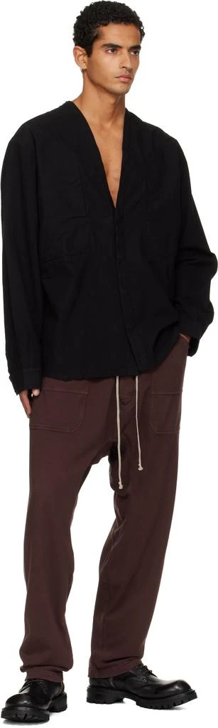 Rick Owens Black Concordians Larry Jumbo Fogpocket Shirt 4