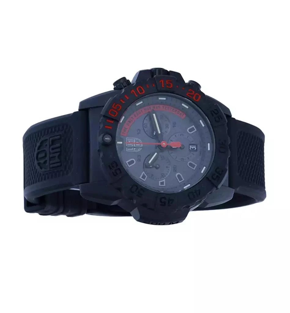 Luminox Men's Swiss Chronograph Navy Seal Dive Black Rubber Strap Watch 45mm 7