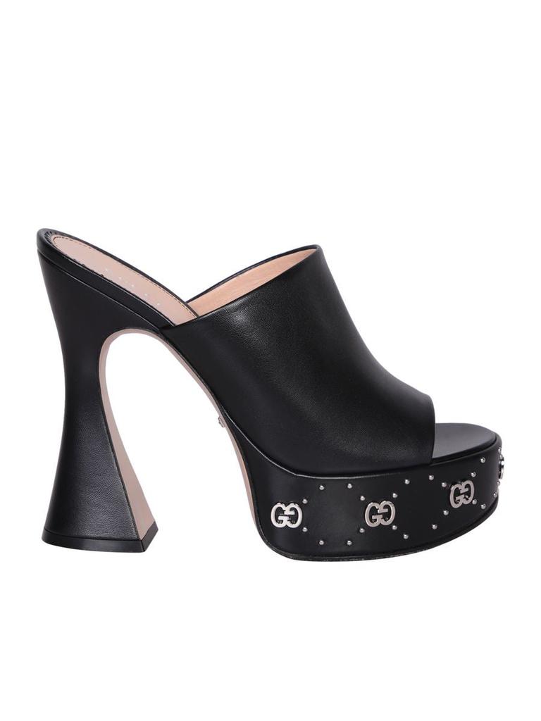 Gucci Gucci Slider Leather Platform Sandals