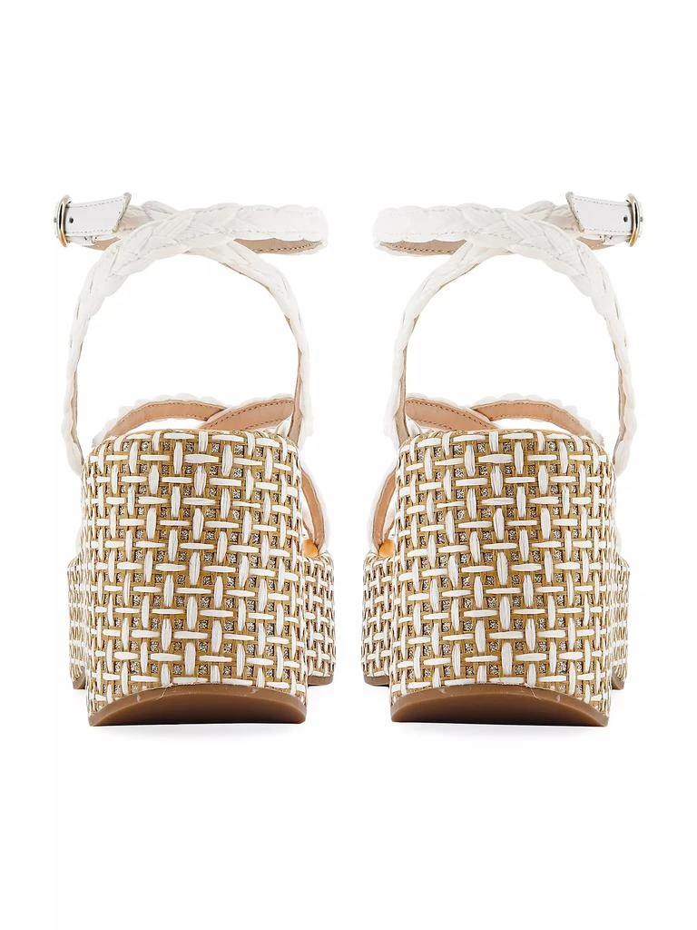 Sophia Webster Miranda Flatform 90MM Raffia Sandals 3