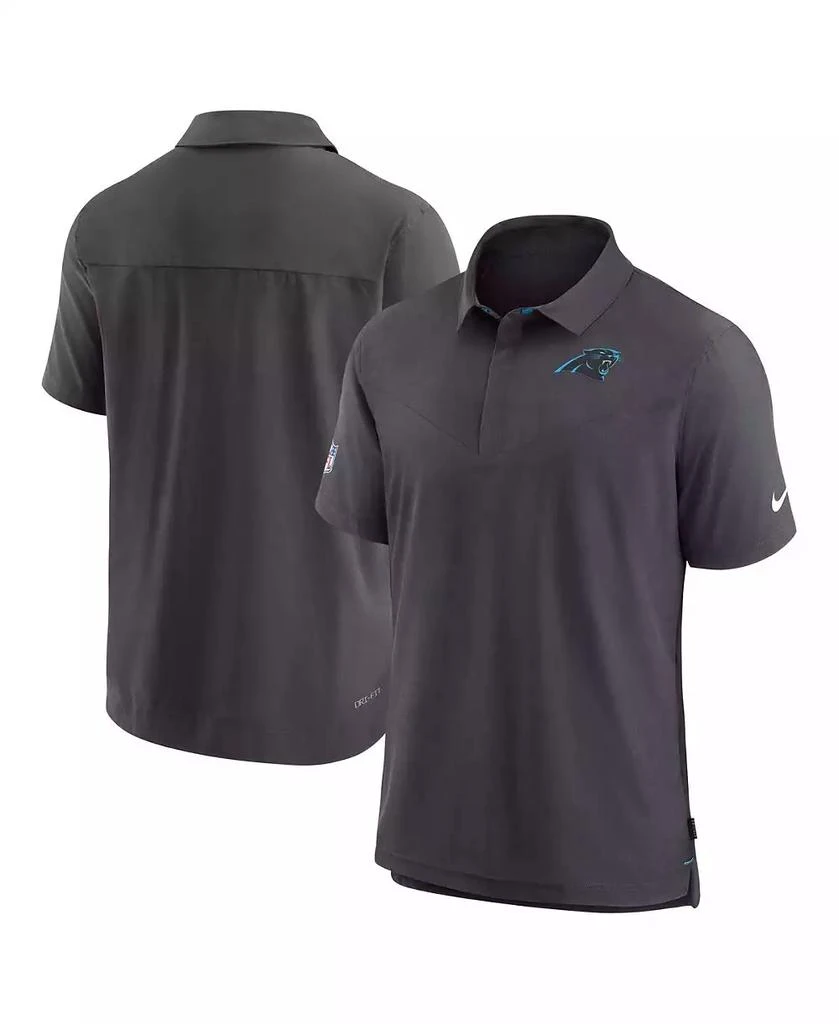 NIKE Men's Black Carolina Panthers Sideline Lockup Performance Polo 1