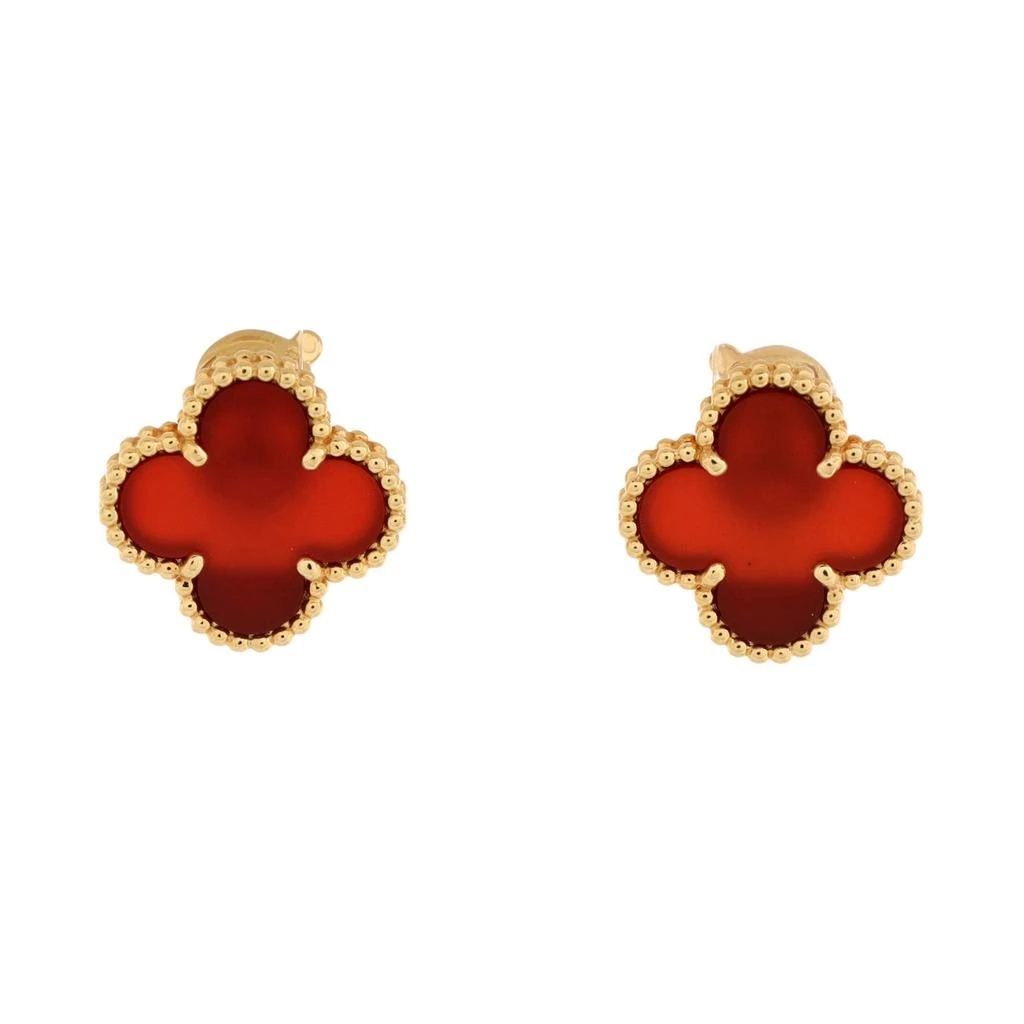 Van Cleef & Arpels Vintage Alhambra Earrings 18K Yellow Gold and Carnelian 1