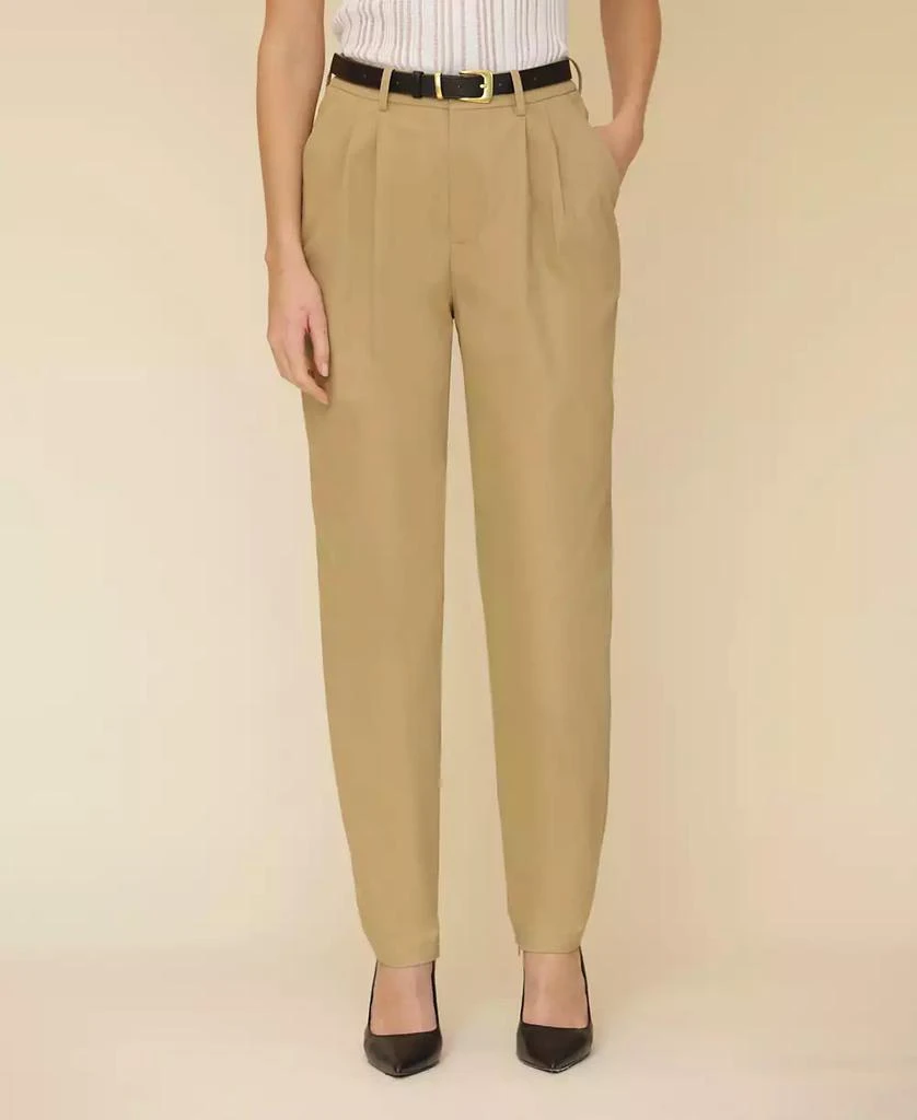 Avec Les Filles Women's High-Waisted Belted Tapered Pants 1